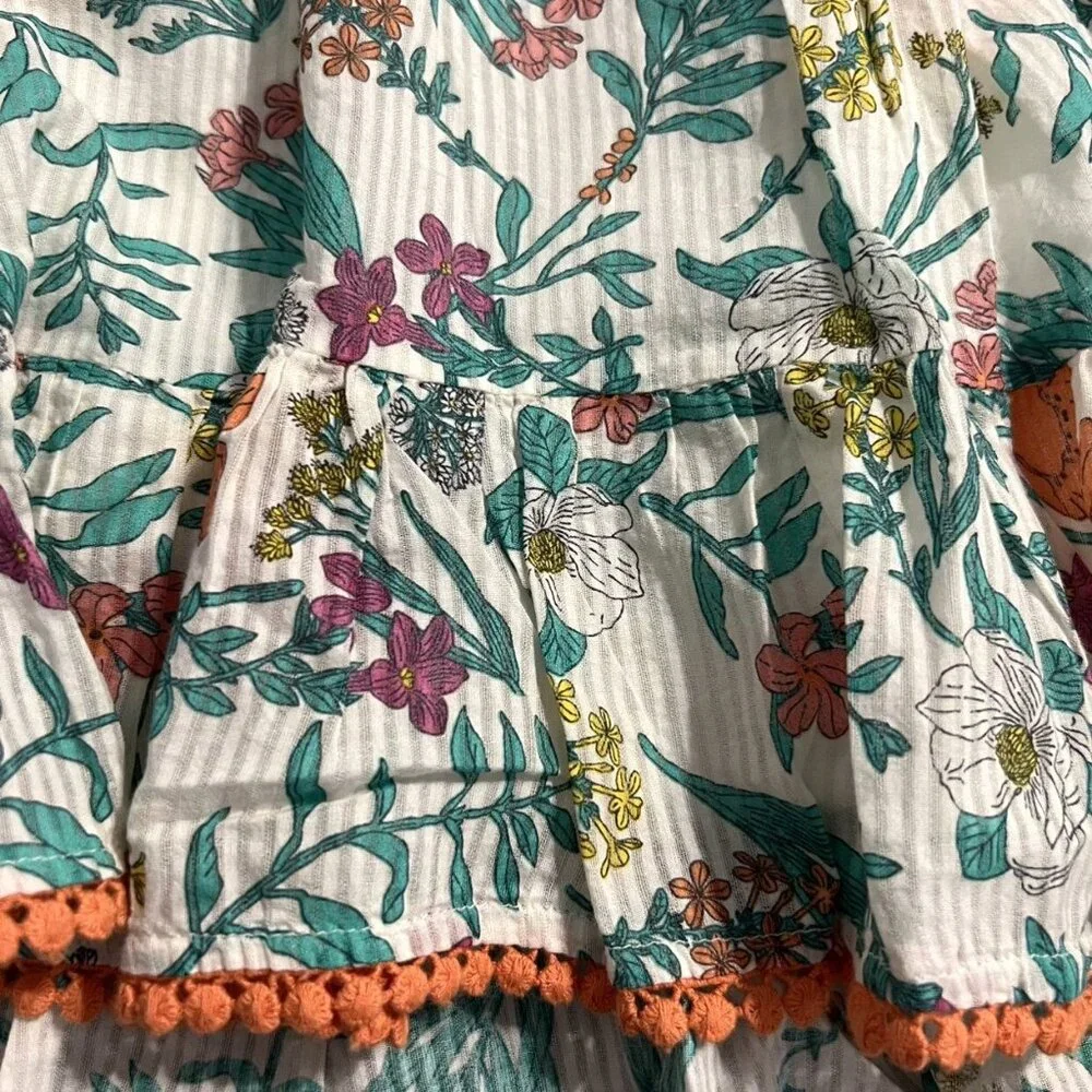 NEW Cynthia Rowley 3T Magnolia Floral & Tassels Dress